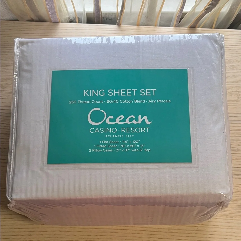 King Sheet Set — White Percale